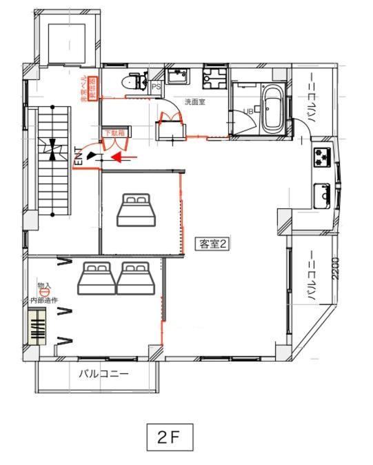 Suite Room Paypayヤフオクドーム Darinホークス通り2F Fukuoka  Eksteriør billede